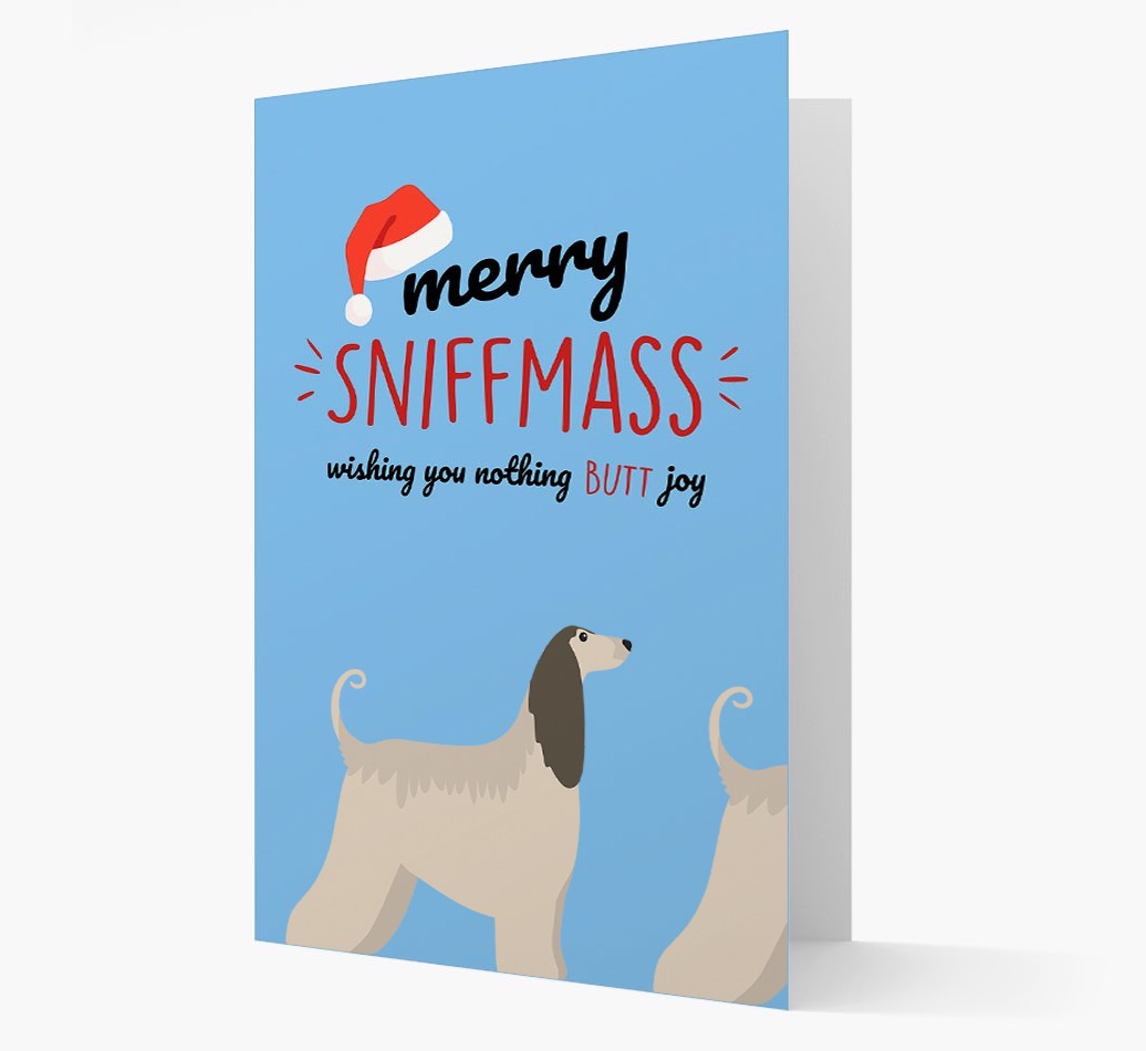 'Merry Sniffmass' - Personalized {breedFullName} Christmas Card