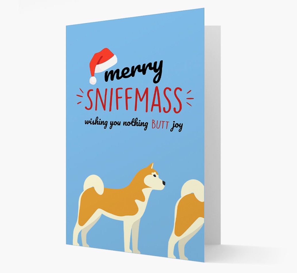 'Merry Sniffmass' - Personalised {breedFullName} Christmas Card