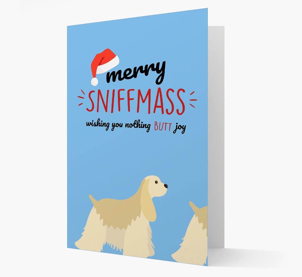 'Merry Sniffmass' - Personalized {breedFullName} Christmas Card