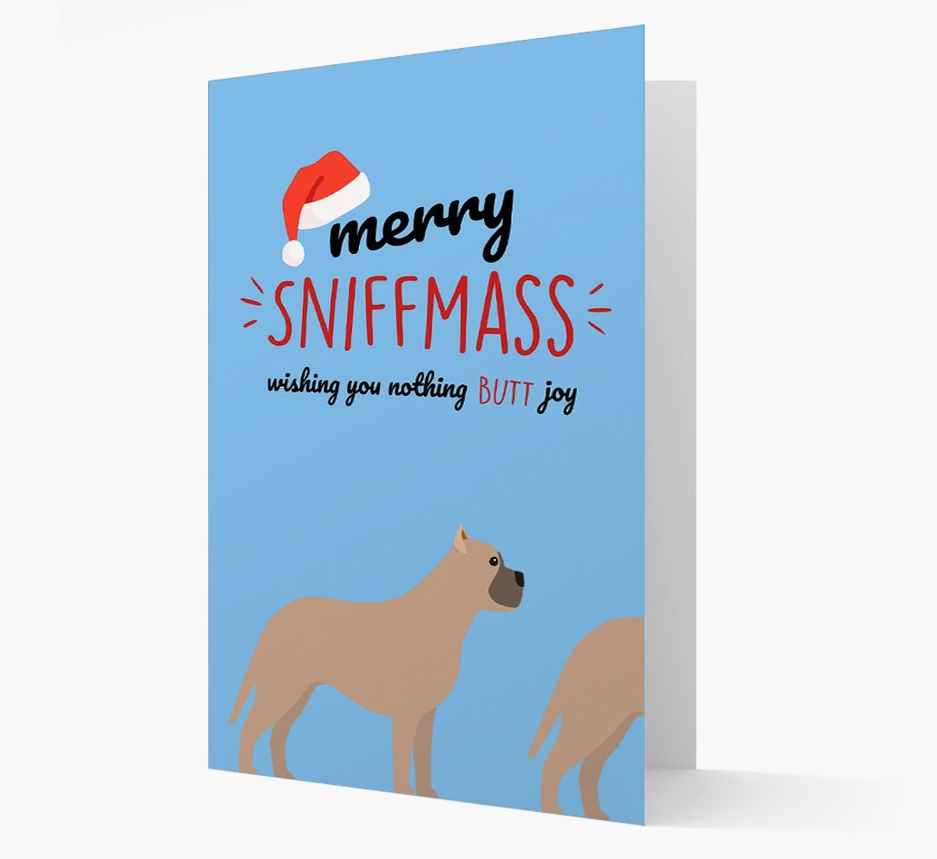 'Merry Sniffmass' - Personalised {breedFullName} Christmas Card