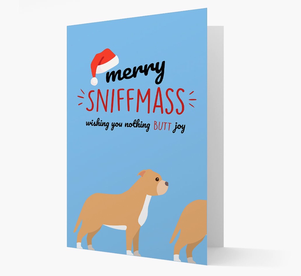 'Merry Sniffmass' - Personalised {breedFullName} Christmas Card