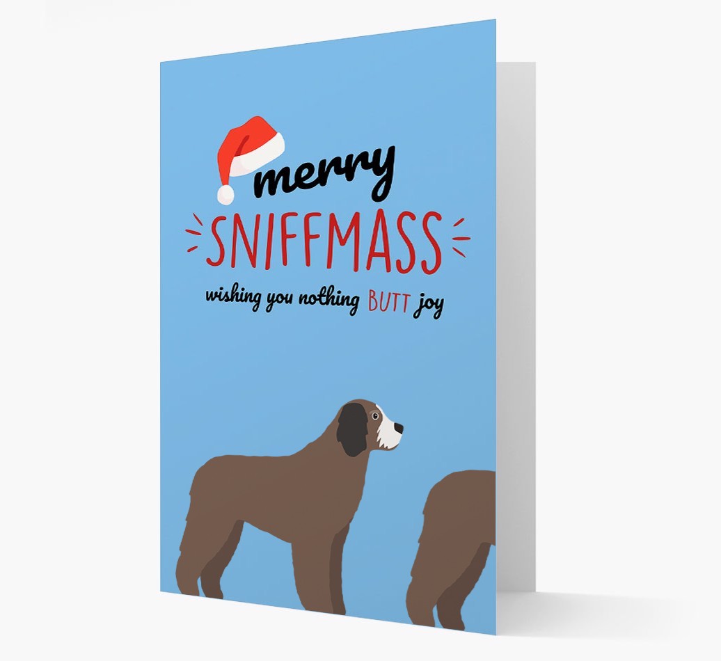 'Merry Sniffmass' - Personalized {breedFullName} Christmas Card