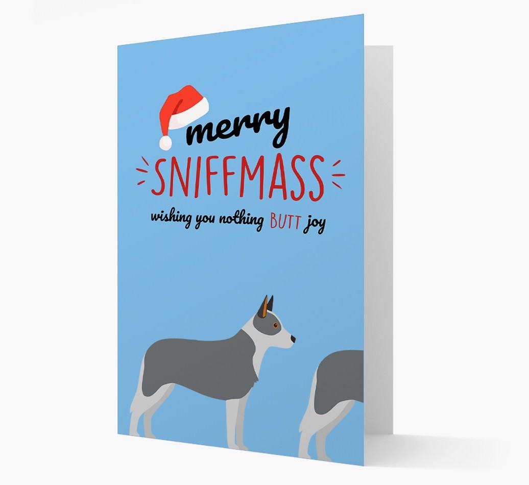 'Merry Sniffmass' - Personalized {breedFullName} Christmas Card