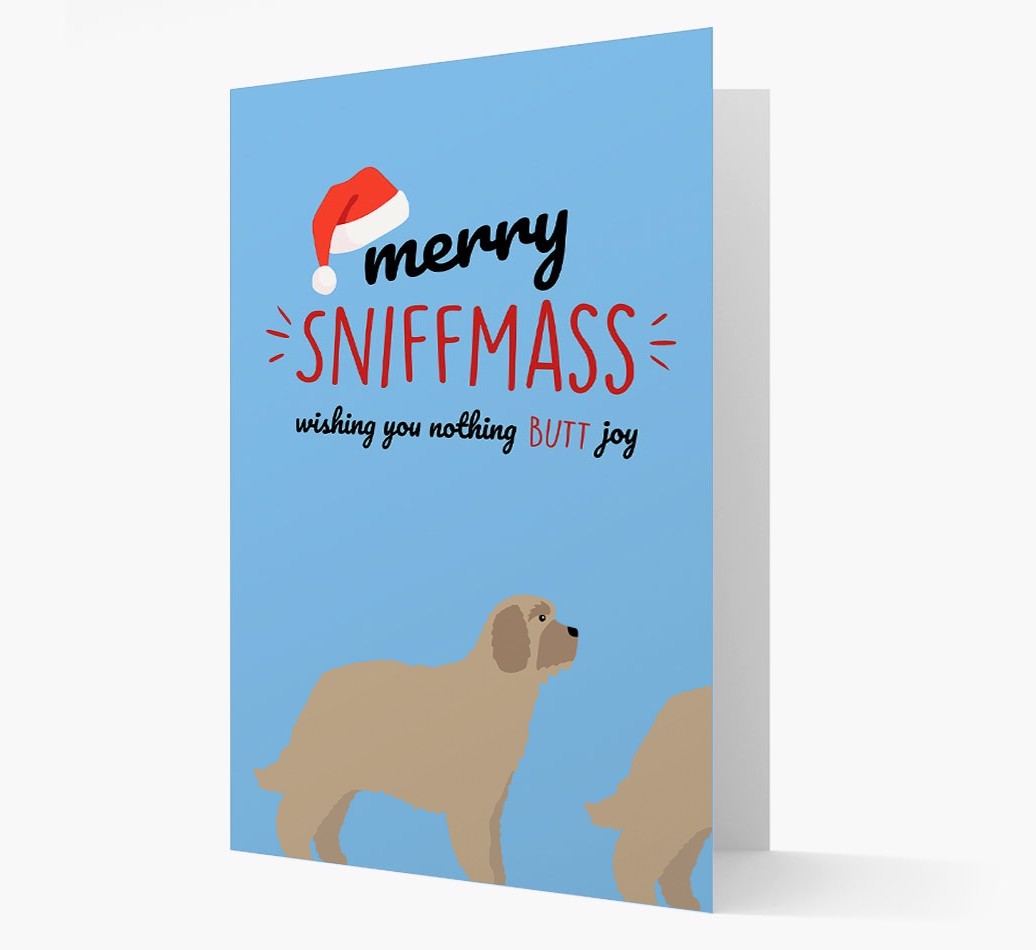 'Merry Sniffmass' - Personalized {breedFullName} Christmas Card