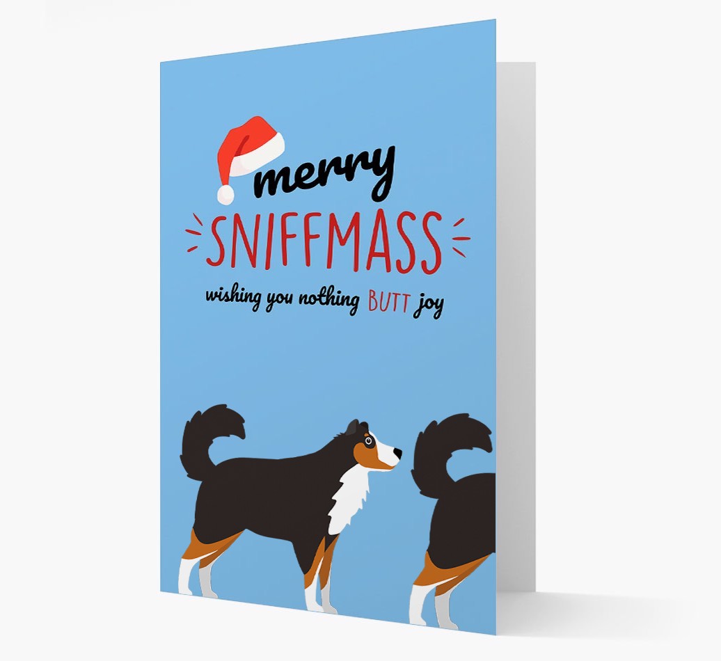 'Merry Sniffmass' - Personalised {breedFullName} Christmas Card