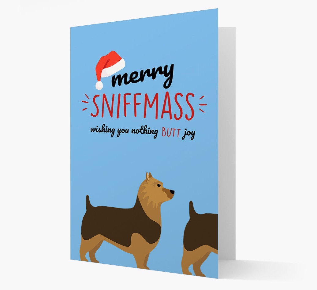 'Merry Sniffmass' - Personalized {breedFullName} Christmas Card
