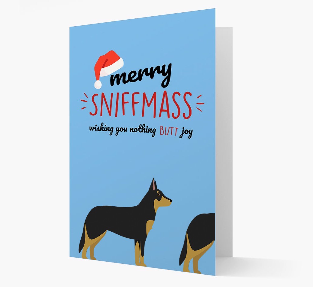 'Merry Sniffmass' - Personalized {breedFullName} Christmas Card