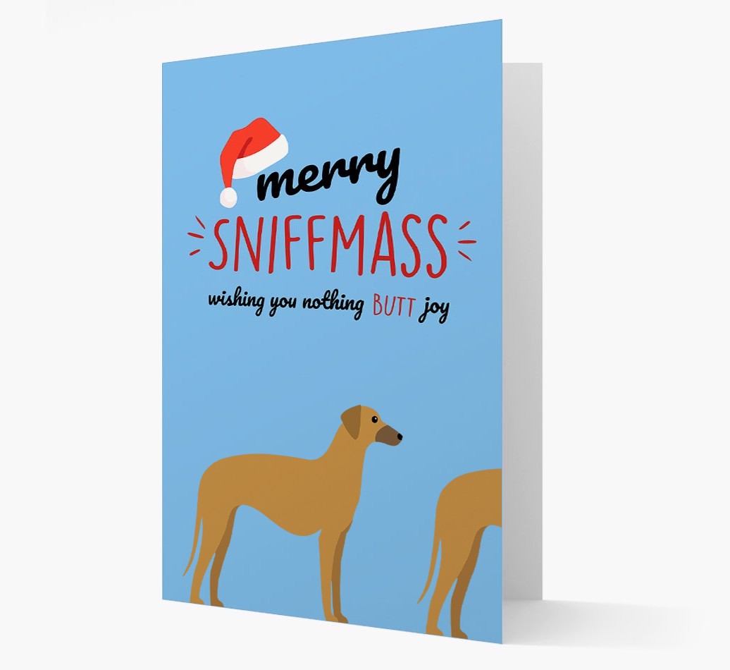 'Merry Sniffmass' - Personalised {breedFullName} Christmas Card