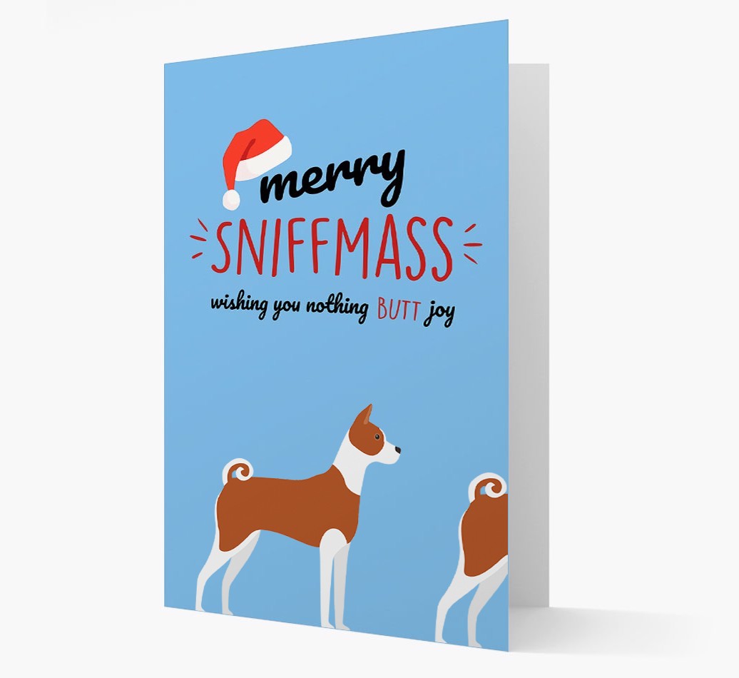 'Merry Sniffmass' - Personalized {breedFullName} Christmas Card
