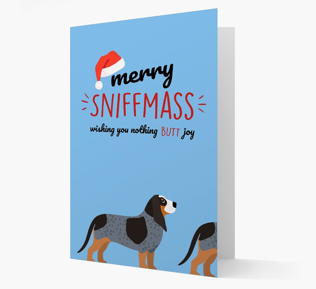 'Merry Sniffmass' - Personalized {breedFullName} Christmas Card