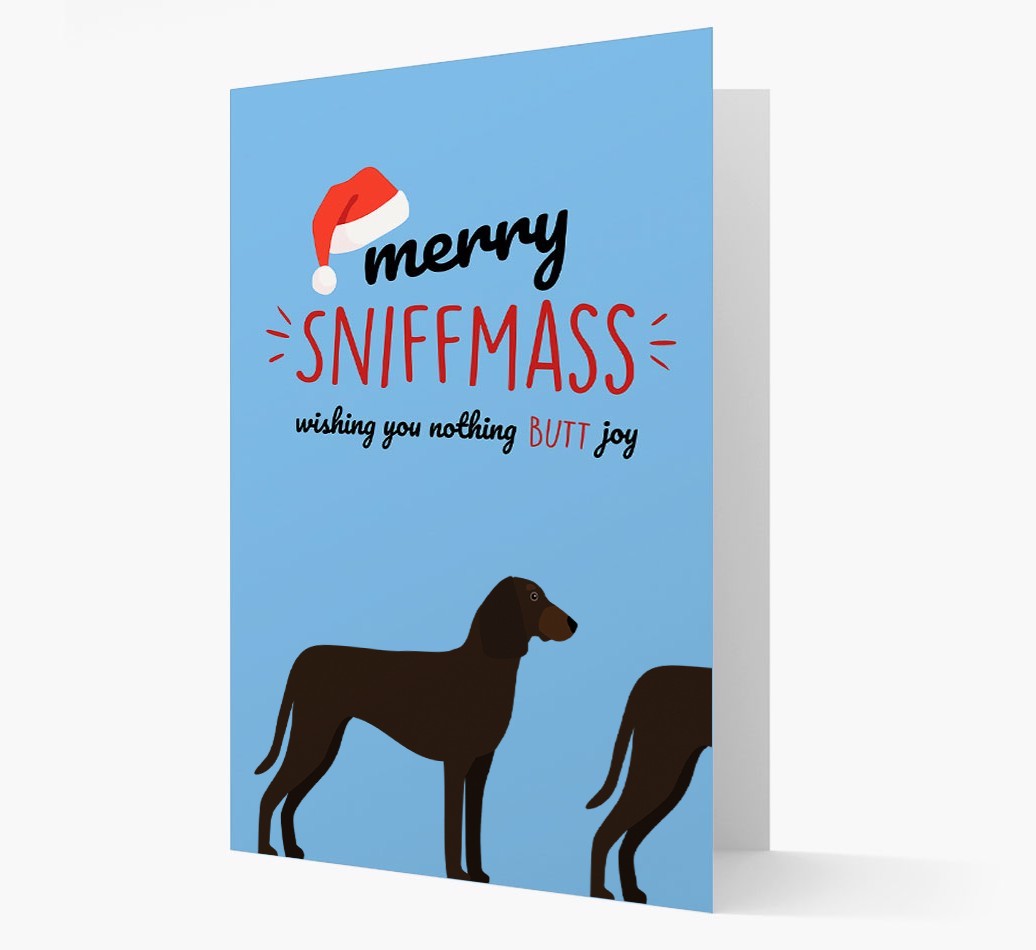 'Merry Sniffmass' - Personalised {breedFullName} Christmas Card