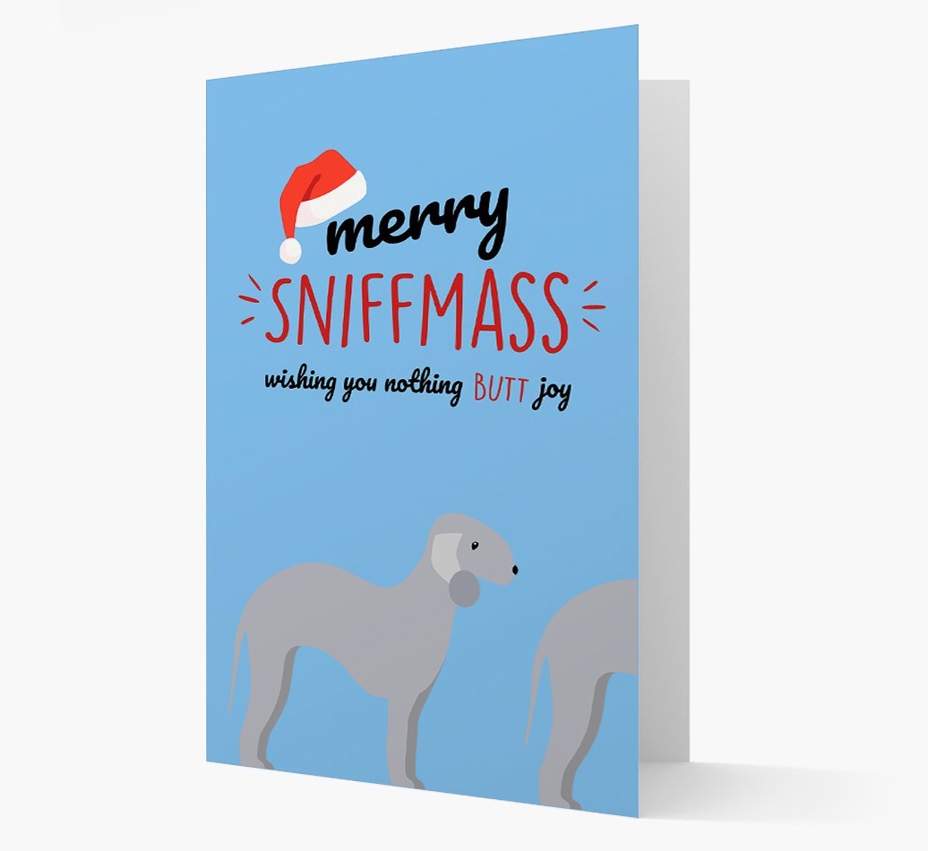 'Merry Sniffmass' - Personalized {breedFullName} Christmas Card