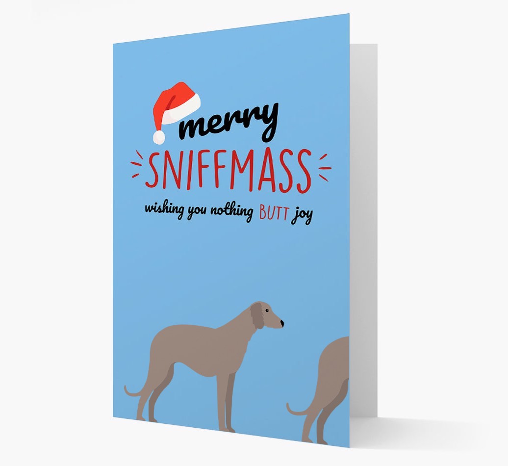 'Merry Sniffmass' - Personalized {breedFullName} Christmas Card