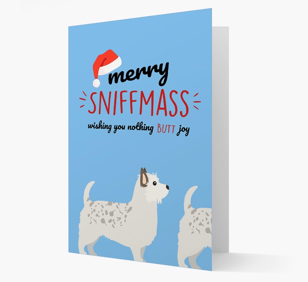 'Merry Sniffmass' - Personalized {breedFullName} Christmas Card