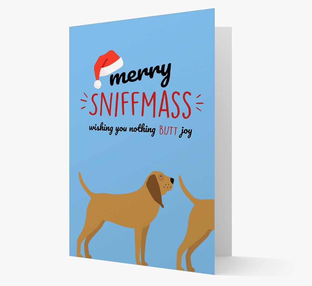 'Merry Sniffmass' - Personalised {breedFullName} Christmas Card