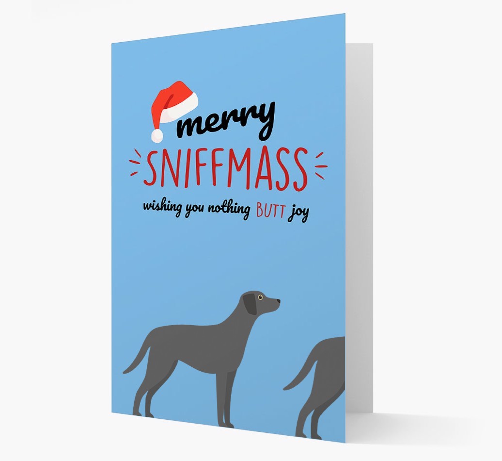 'Merry Sniffmass' - Personalized {breedFullName} Christmas Card