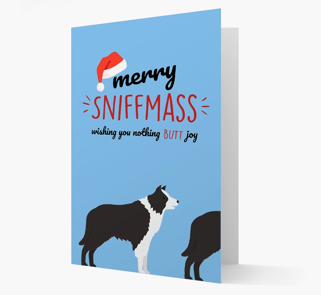 'Merry Sniffmass' - Personalized {breedFullName} Christmas Card