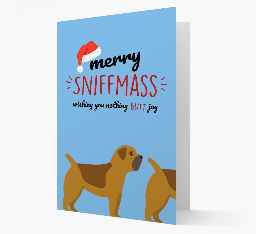 'Merry Sniffmass' - Personalised {breedFullName} Christmas Card