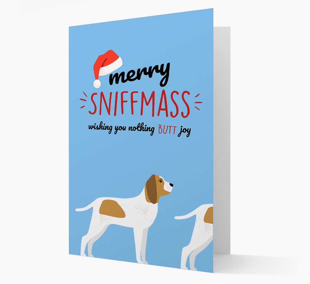 'Merry Sniffmass' - Personalized {breedFullName} Christmas Card