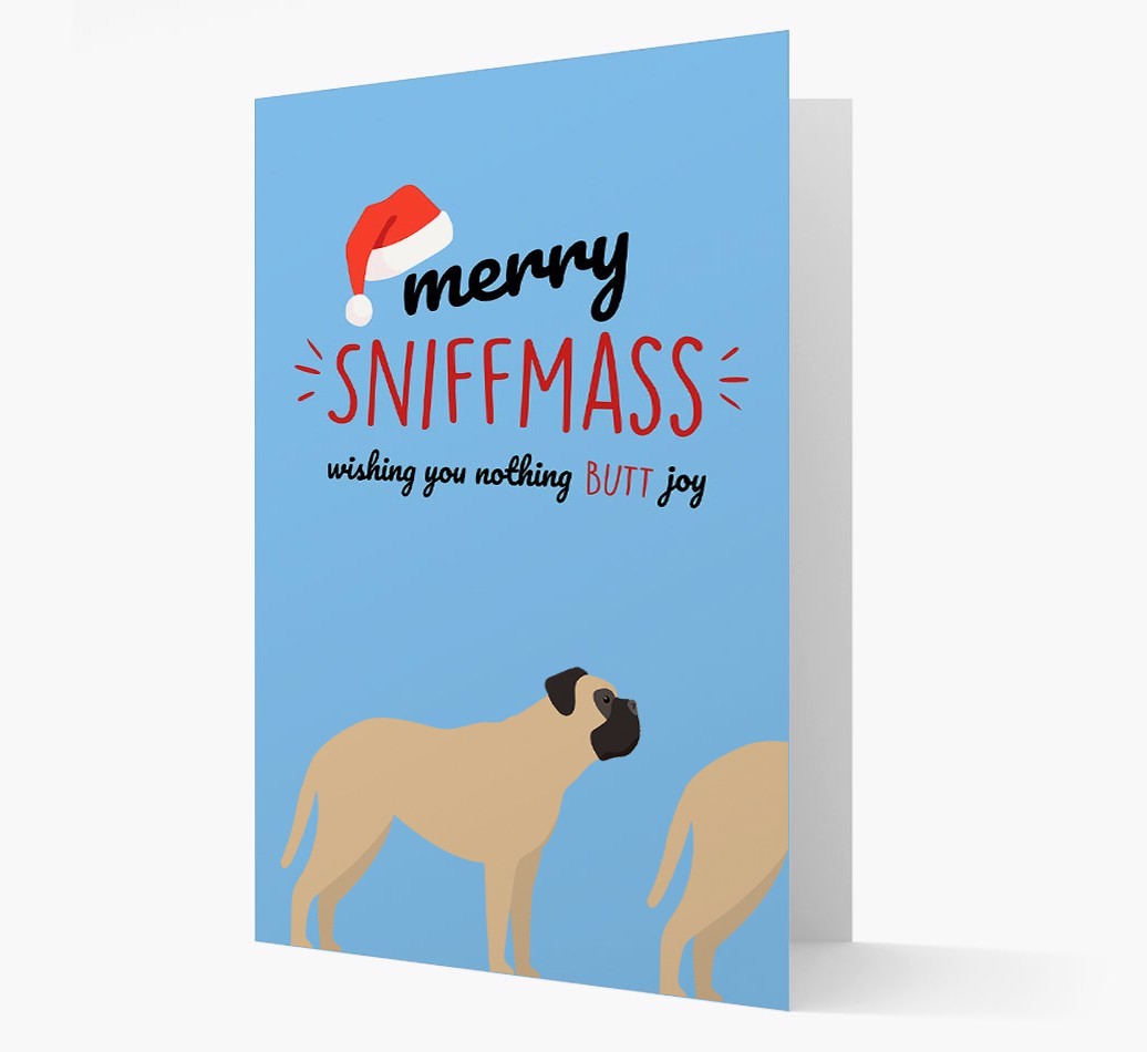 'Merry Sniffmass' - Personalised {breedFullName} Christmas Card