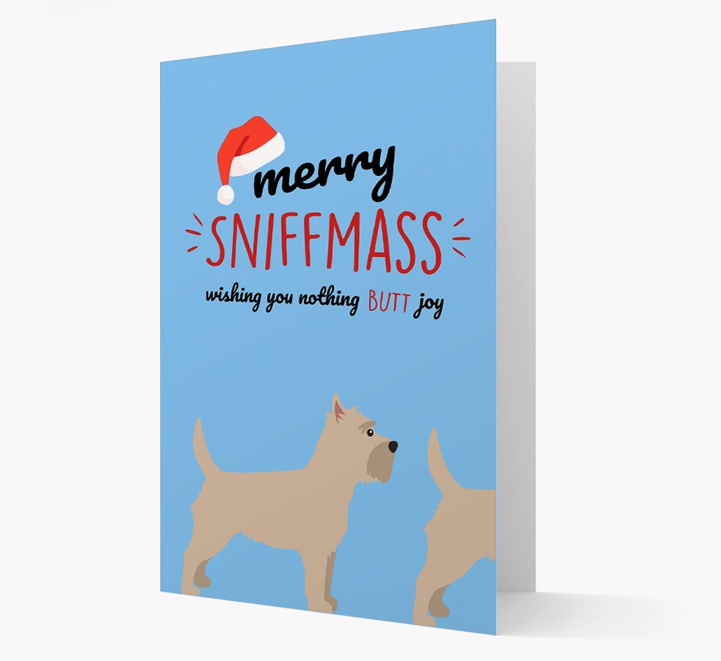 'Merry Sniffmass' - Personalized {breedFullName} Christmas Card