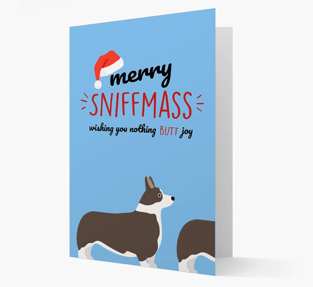 'Merry Sniffmass' - Personalised {breedFullName} Christmas Card