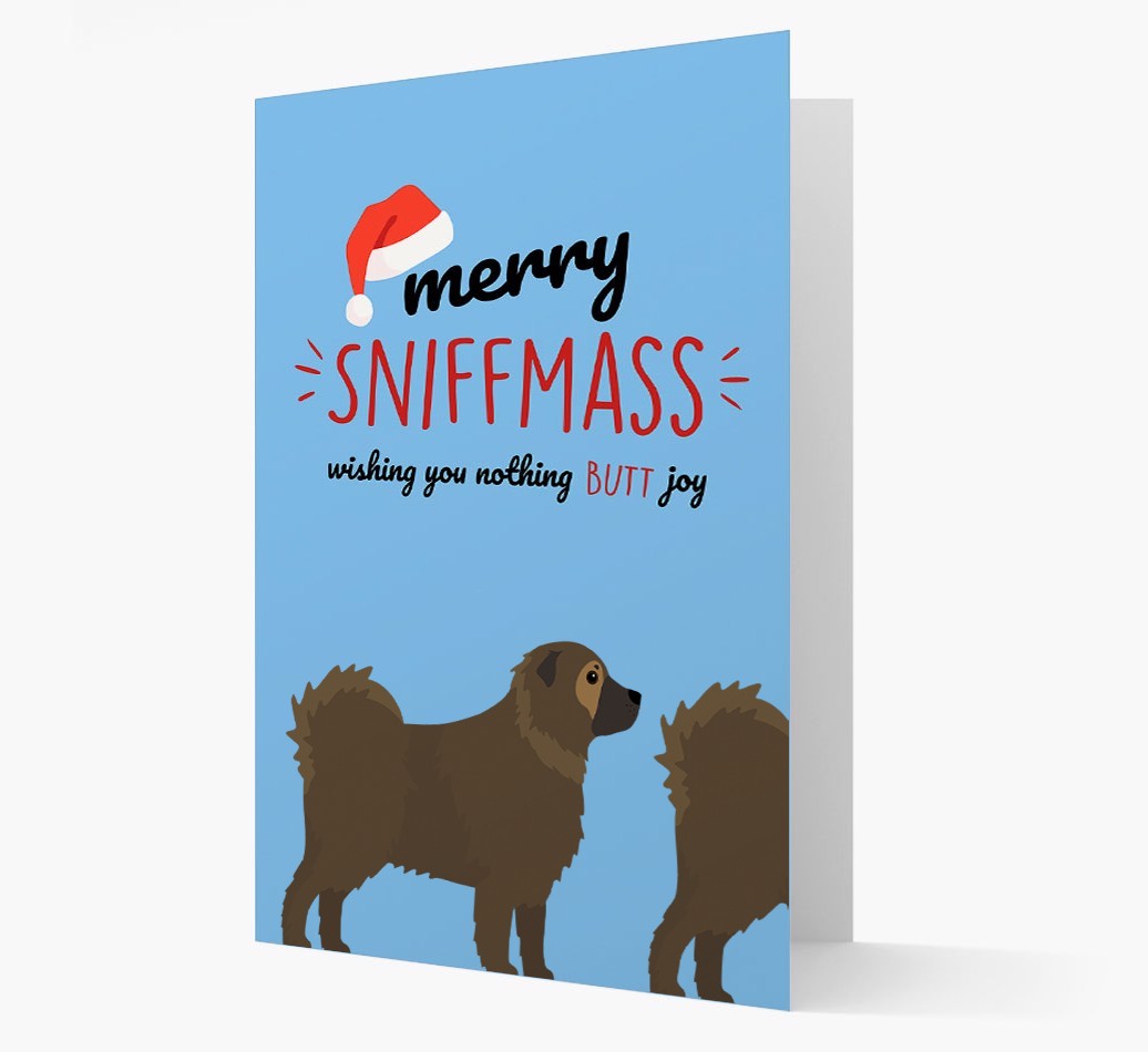 'Merry Sniffmass' - Personalised {breedFullName} Christmas Card