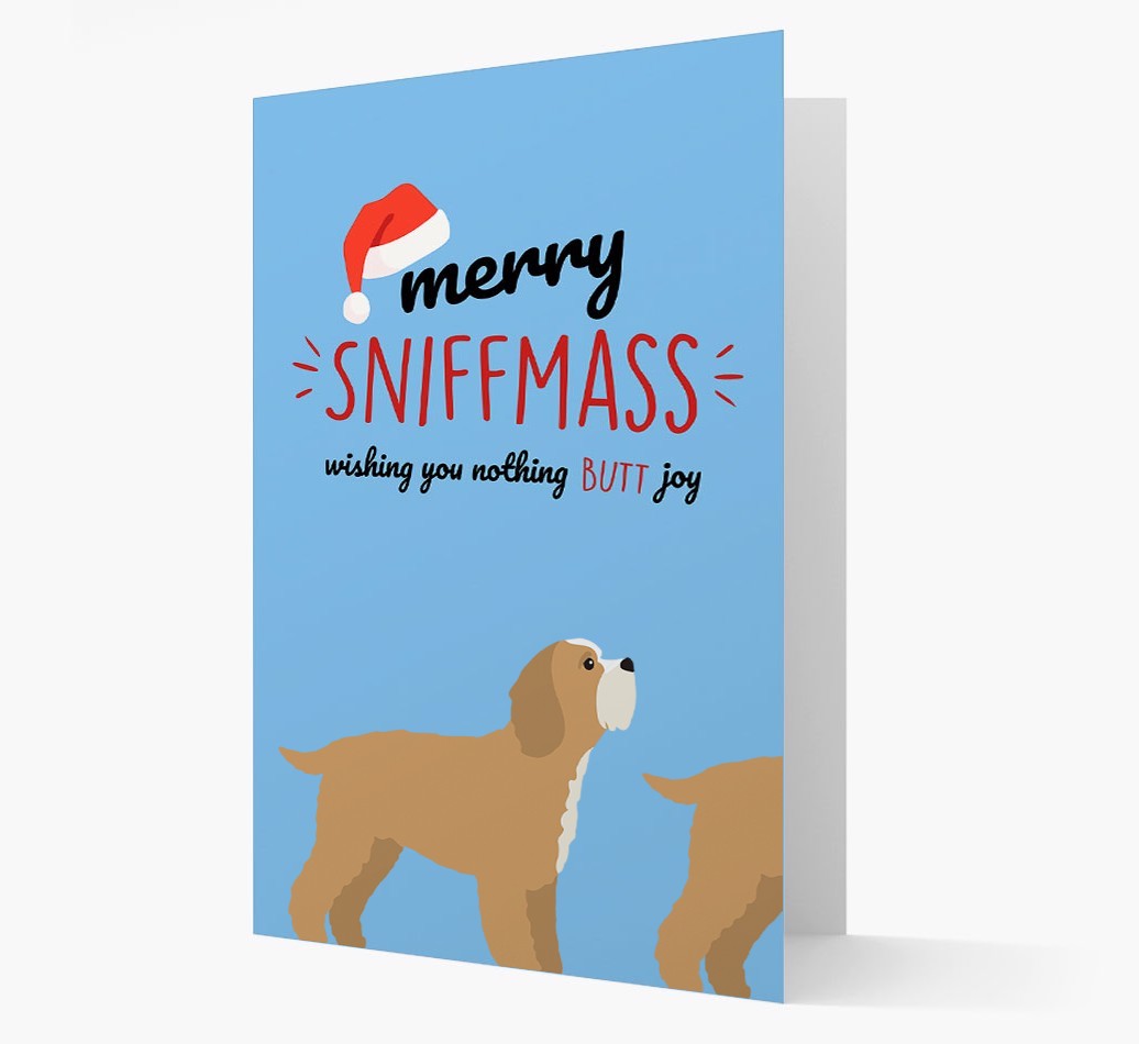 'Merry Sniffmass' - Personalized {breedFullName} Christmas Card