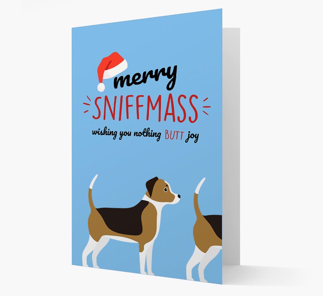 'Merry Sniffmass' - Personalised {breedFullName} Christmas Card