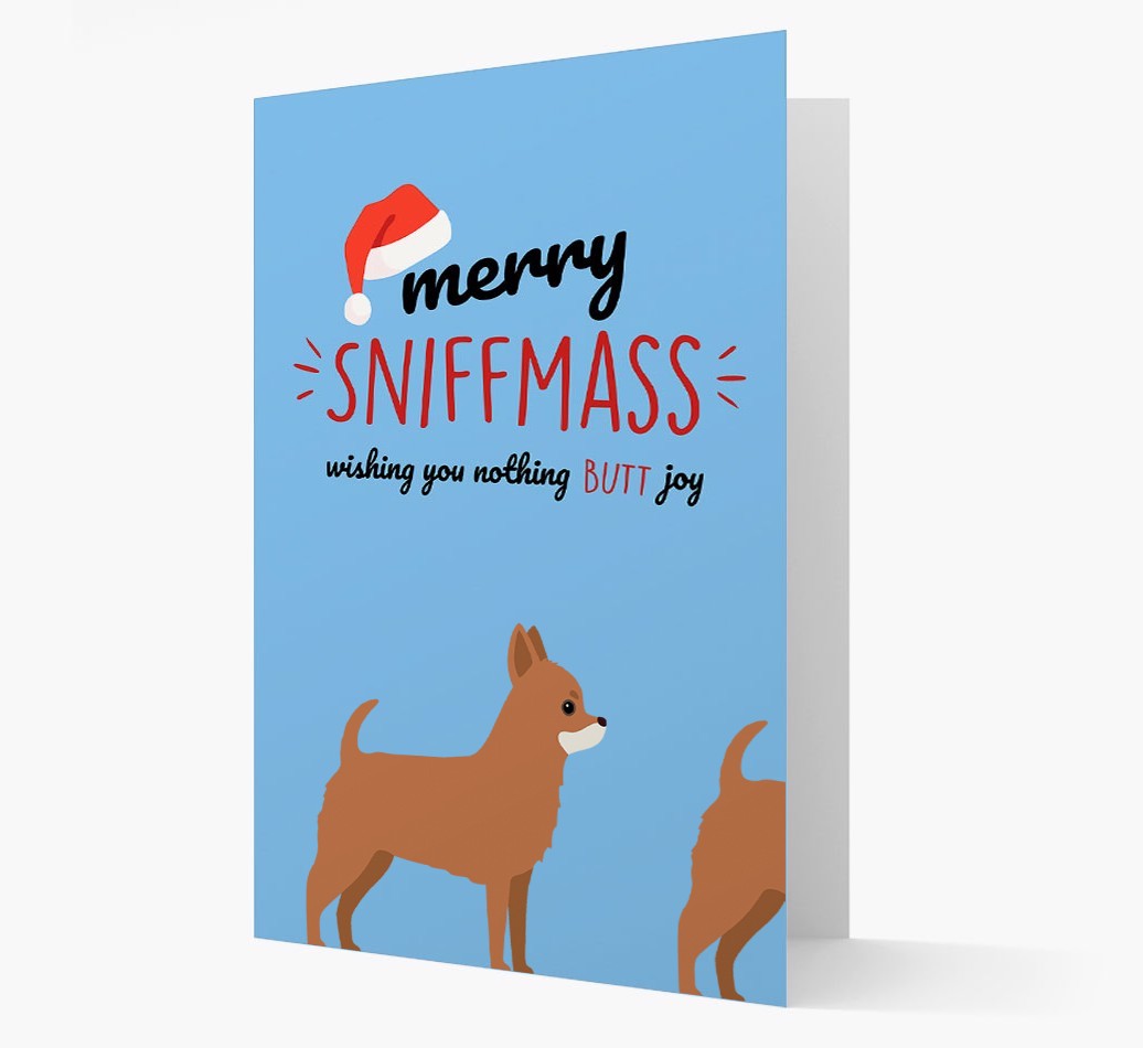 'Merry Sniffmass' - Personalised {breedFullName} Christmas Card