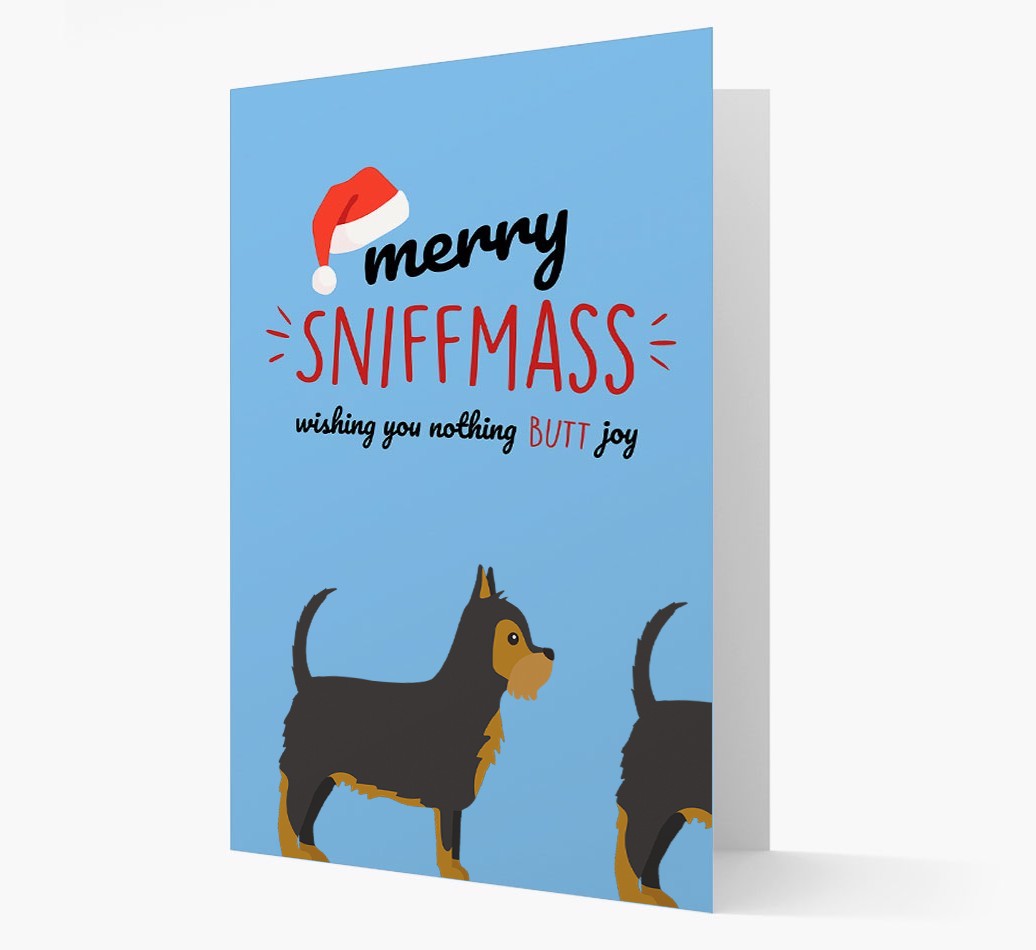 'Merry Sniffmass' - Personalized {breedFullName} Christmas Card