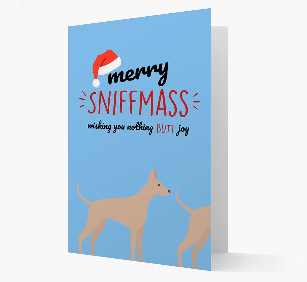 'Merry Sniffmass' - Personalized {breedFullName} Christmas Card