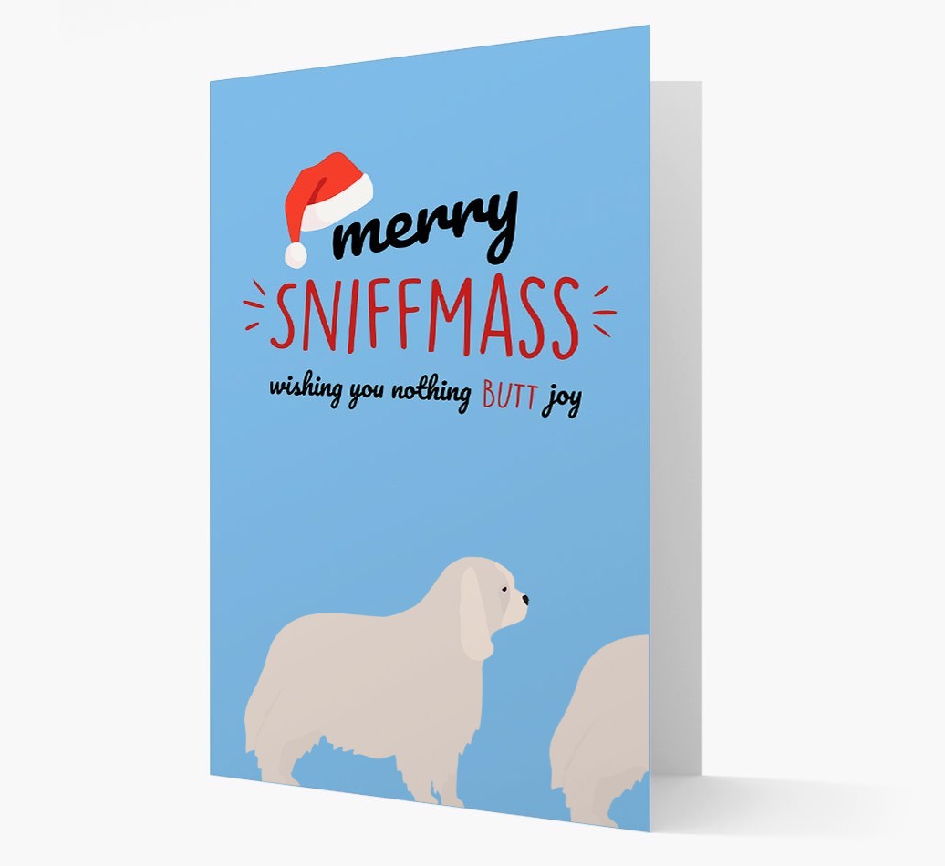 'Merry Sniffmass' - Personalized {breedFullName} Christmas Card