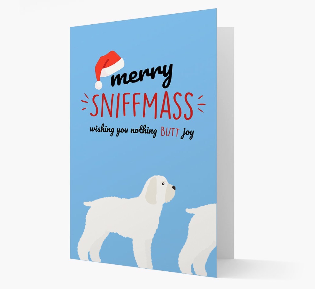 'Merry Sniffmass' - Personalized {breedFullName} Christmas Card