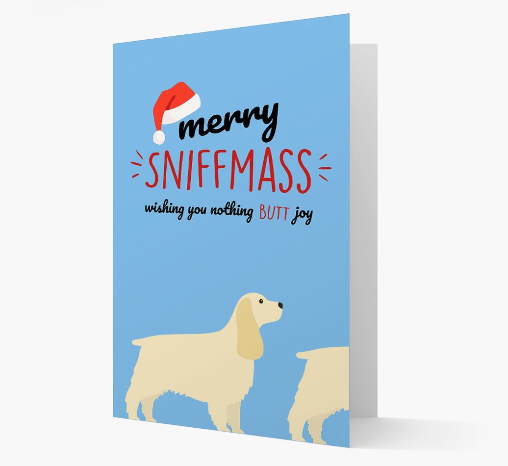 'Merry Sniffmass' - Personalised {breedFullName} Christmas Card