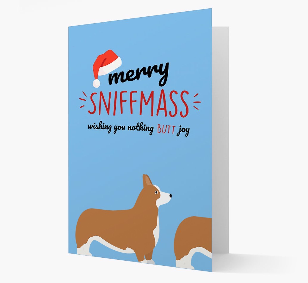 'Merry Sniffmass' - Personalized {breedFullName} Christmas Card