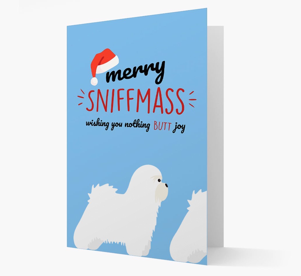 'Merry Sniffmass' - Personalised {breedFullName} Christmas Card