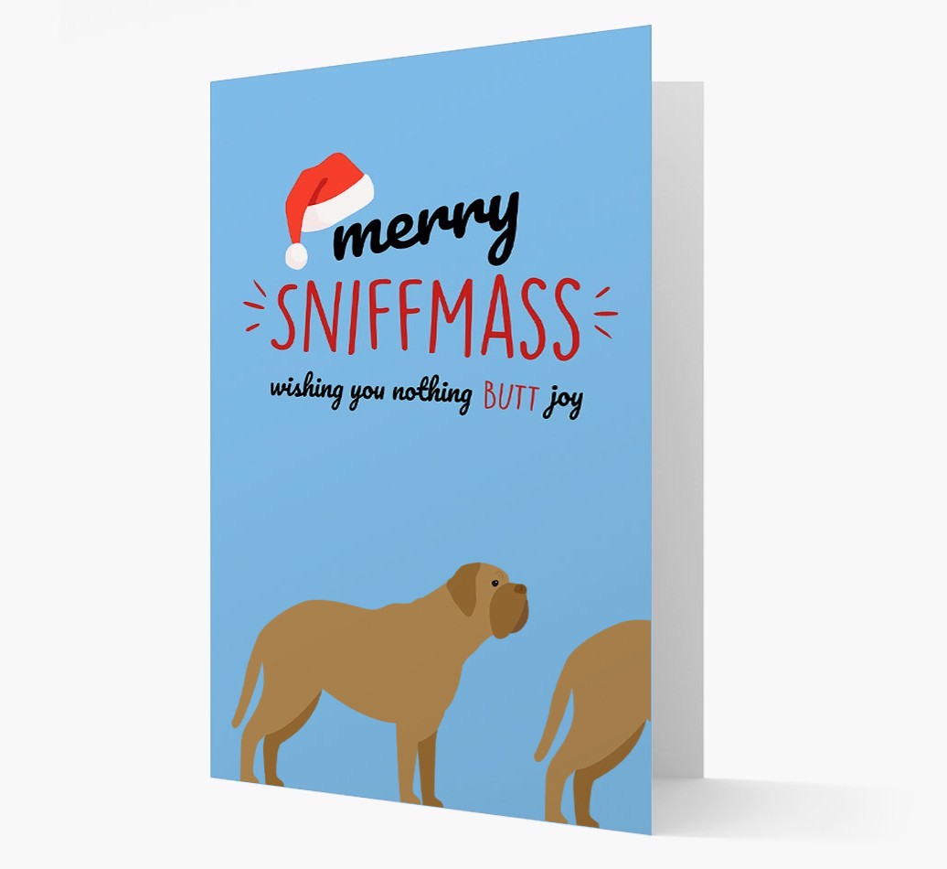 'Merry Sniffmass' - Personalised {breedFullName} Christmas Card