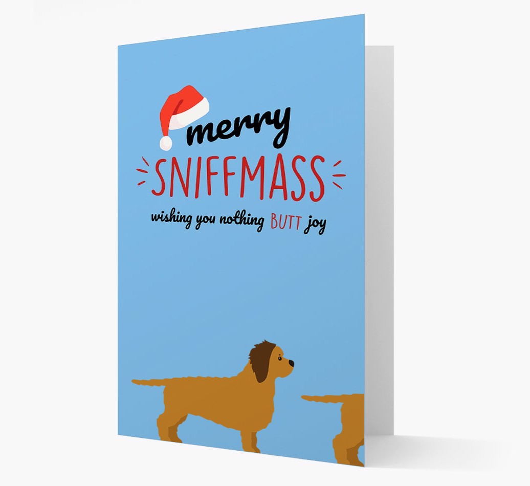 'Merry Sniffmass' - Personalised {breedFullName} Christmas Card