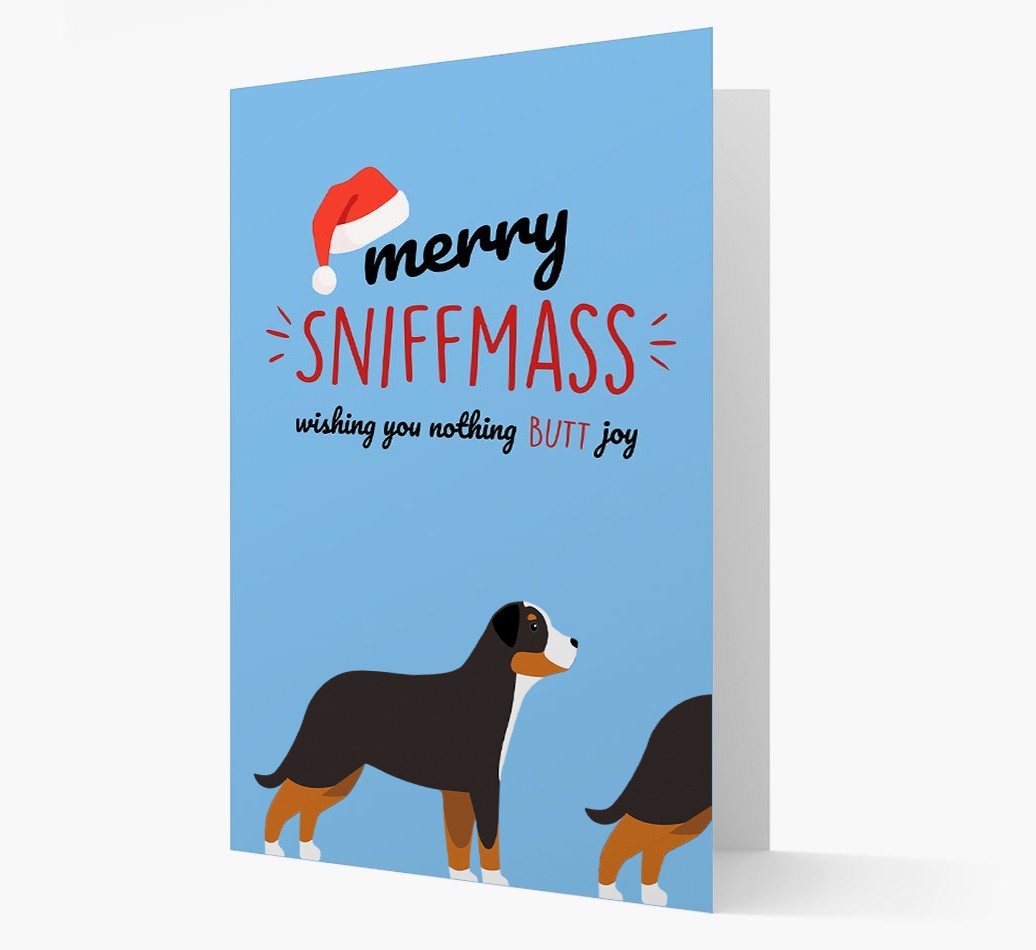 'Merry Sniffmass' - Personalized {breedFullName} Christmas Card