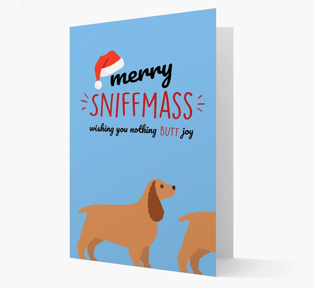 'Merry Sniffmass' - Personalized {breedFullName} Christmas Card