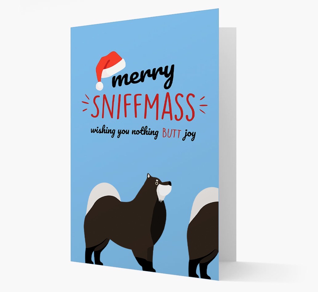'Merry Sniffmass' - Personalized {breedFullName} Christmas Card