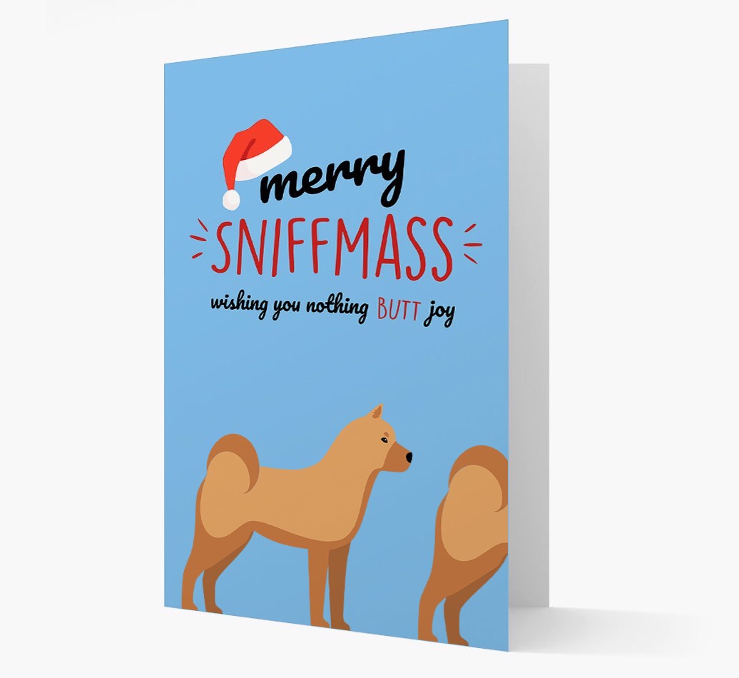 'Merry Sniffmass' - Personalized {breedFullName} Christmas Card