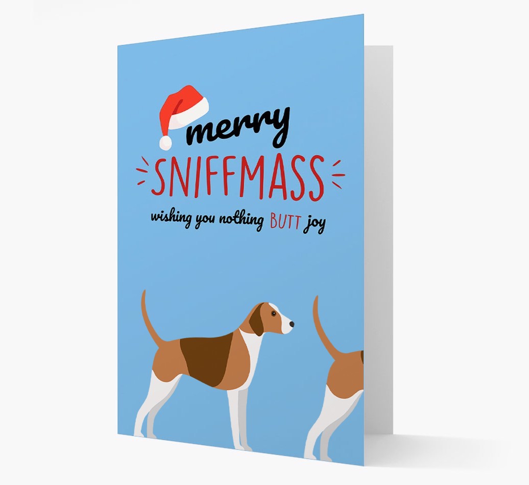 'Merry Sniffmass' - Personalized {breedFullName} Christmas Card