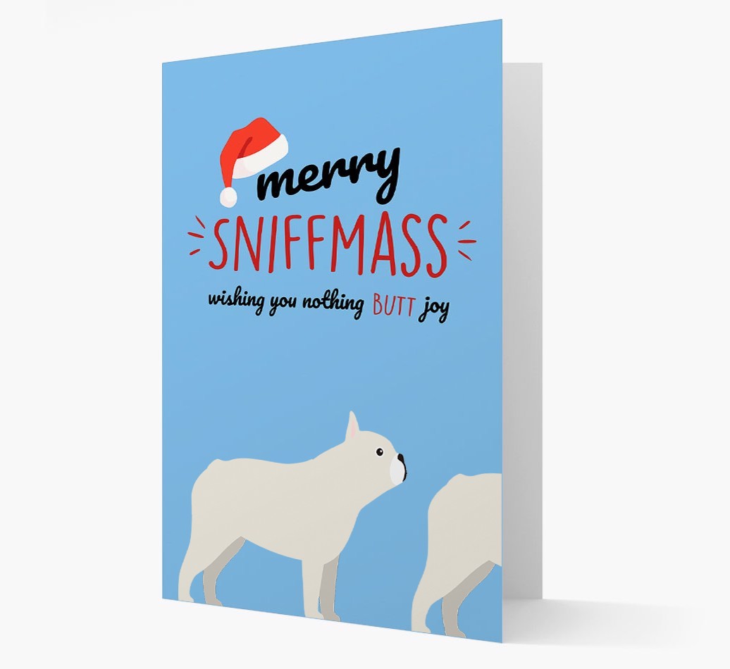 'Merry Sniffmass' - Personalized {breedFullName} Christmas Card