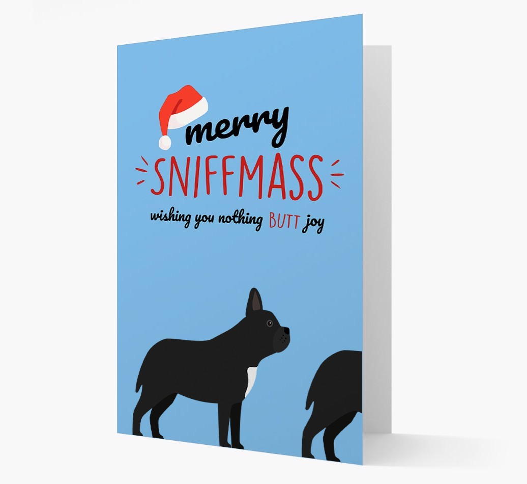 'Merry Sniffmass' - Personalized {breedFullName} Christmas Card
