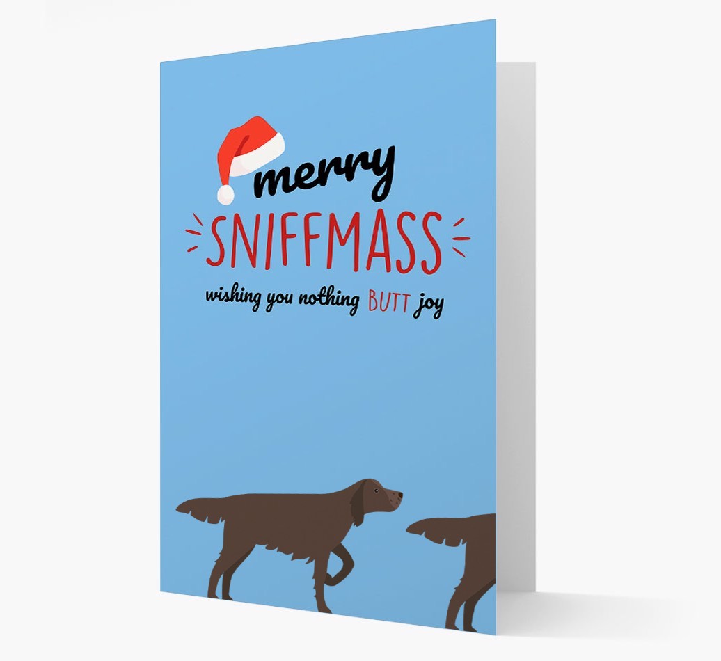 'Merry Sniffmass' - Personalized {breedFullName} Christmas Card