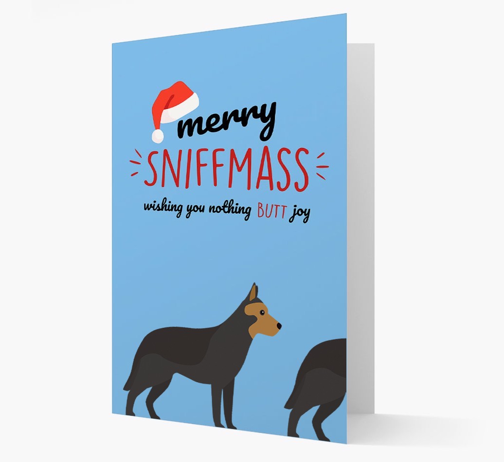 'Merry Sniffmass' - Personalised {breedFullName} Christmas Card