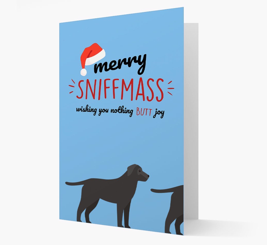 'Merry Sniffmass' - Personalized {breedFullName} Christmas Card