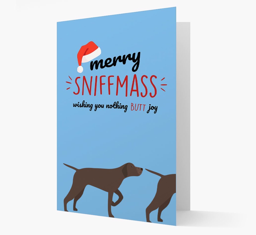 'Merry Sniffmass' - Personalized {breedFullName} Christmas Card